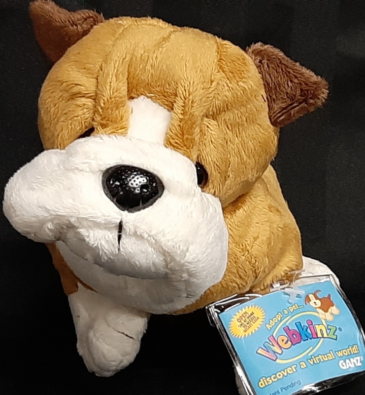 New Ganz Webkinz Bulldog HM126 SEALED CODE