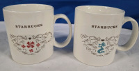 2 New | Starbucks Coffee Cups 500ml 4" Tall | * No Chips & Cracks *