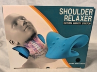 New Shoulder Relaxer with Natural Gravity Stretch and heating pad.