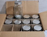 New - Sealock 750ml (26oz) Glase Canning Jars , 2pcs Jar & Lid . Eleven (11) Jars