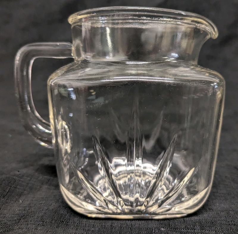 Vintage Glass Pitcher with Federal Style Starburst.