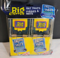 New - The Big Cheese Rat Traps , Four (4) Traps . Traps measure 3.5"&times;7"