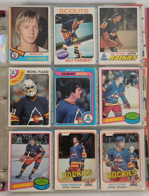 1974 - 2021 Kansas Scouts / Colorado Rockies / New Jersey Devils NHL Hockey Trading Card Singles . 191 Cards , No Doubles