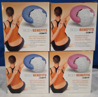 4 New | Body Benifits By; Conair | Hot/Cold Compact Rolling Massager | 2 Blue & 2 Pink Rolling Massagers