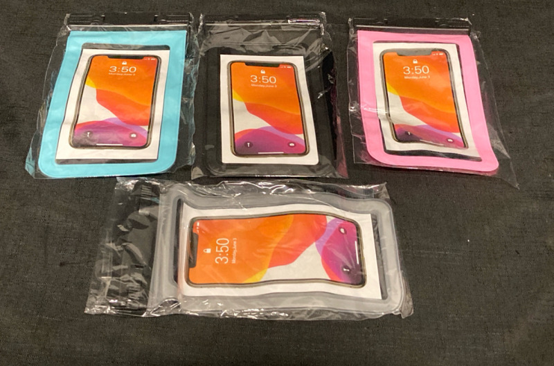 New 4 Waterproof Bags For Phones 8.5&rdquo; L x 4.5&rdquo; w