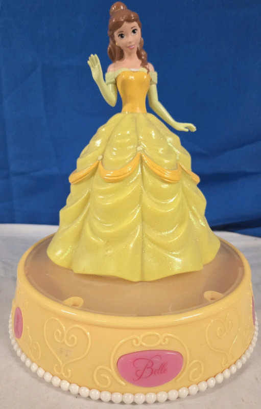 Disney Princess PeachTree PlayThings | Belle From Beauty & The Beast | Musical Coin Bank 12" Tall For Kids * Tested & Working *