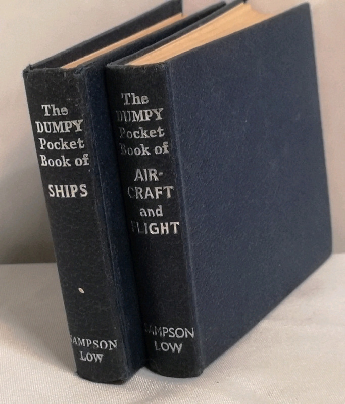 2 Vintage The Dumpy Pocketbook of Ships & Aircraft and Flight - Small Hardcovers