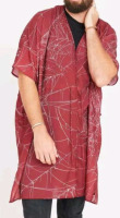 New | Kaftko | Mens Oversized 40" | Colour; Crimson Web | The 4-Way Kaftan