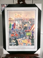 New Framed Italy 2020 Soccer Champions Print by S. Falcone