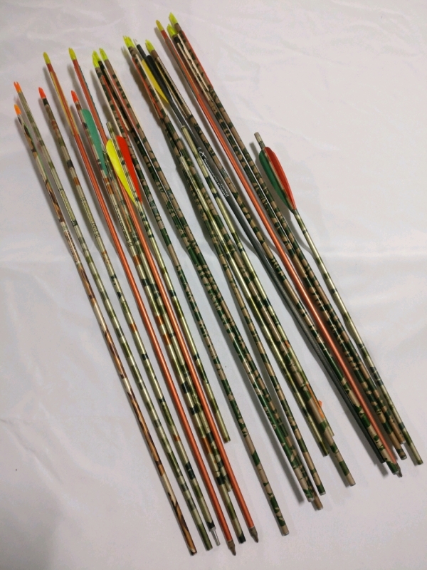 21 Archery Arrows - Various Length & Condition