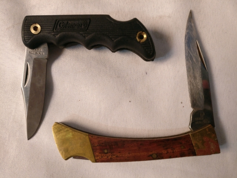 2 Stainless Steel Pocket Knives - 1 is Coleman