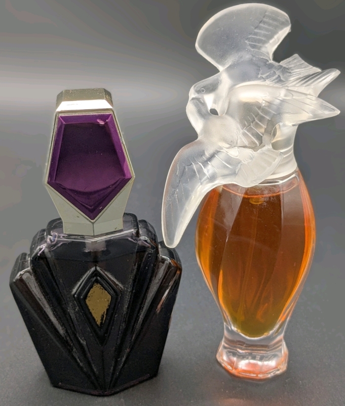 Vintage Perfume Bottles | Eau de Toilette | Elizabeth Taylor's "Passion" & Parfum Nina Ricci Paris "L'Air du Temps" | Up to 5.75" Tall