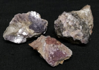 3 Amethyst Quartz + Stones - Range in Length 2.75" to 3.25"