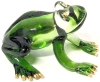 Adorable Small Art Glass Frog in Gift Box | Frog: 1.8" x 1.8" x 1" Tall - 2