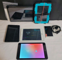 As Is - Hand Held Tablet Lot . ACER - Working , Password Protected , LG - Working Factory Reset , and Four (4) More Tablets untested but require service