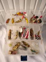 Fishing Tackle Box Filled With Lures & Spinners