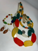 Modern Juicy Bead Necklace Bracelet Pierced Earrings - 4