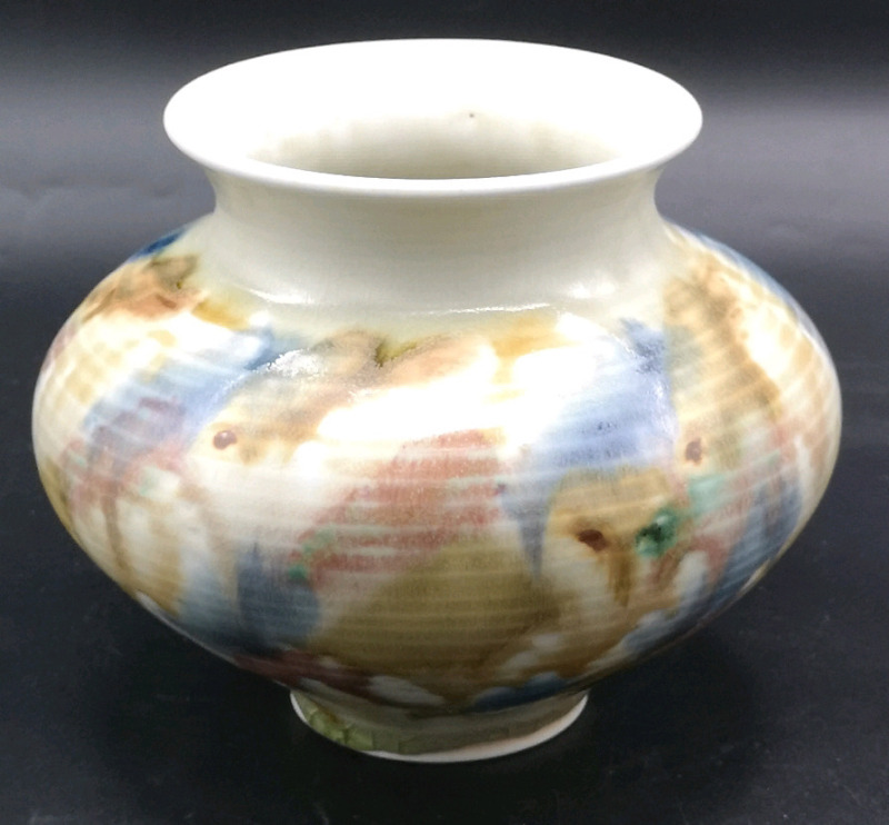 Vintage 1987 Joseph Panacci Canadian Studio Porcelain Clay Vase 5" Tall