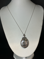 Sterling Locket On A 925 Italy Sterling Chain