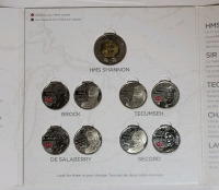 2012 (1812-) Canadian War of 1812 Coin Set . Complete Set with Colored Quarters
