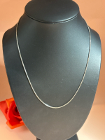 925 Sterling Silver Box Chain 18 Inch Necklace