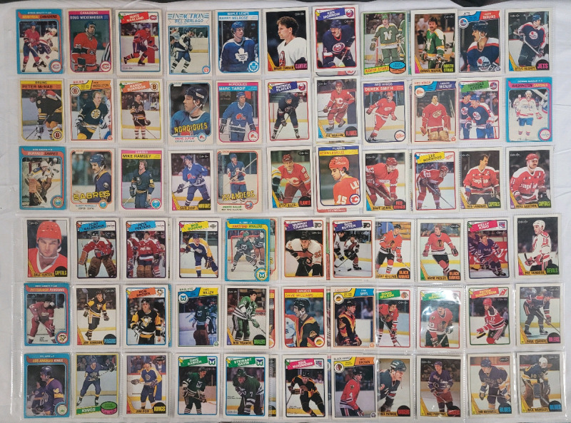 1979 - 1988 O Pee Chee NHL Hockey Trading Card Singles . 90 Cards , No Doubles