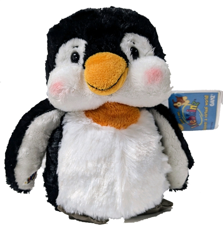 New [Retired] Ganz WEBKINZ Plush Penguin (HM132) with Sealed Secret Code | 8" Tall