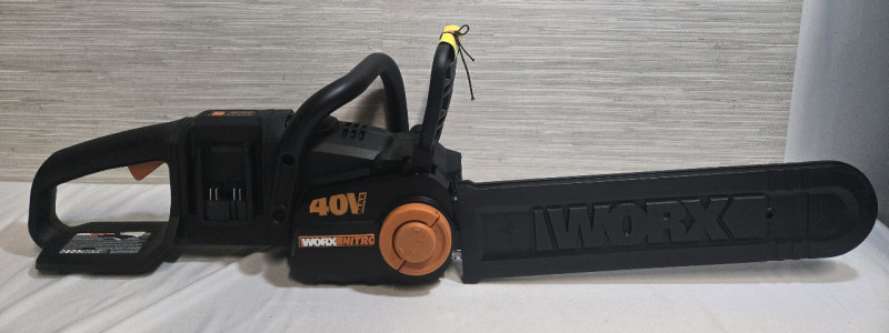 * As Is * Worx Nitro WG385 40V Chainsaw With 16" Blade | * Untested * No Batteries Included *