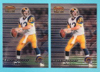 1999 Topps Bowmans Best NFL Football Kurt Warner #112 Rookie Cards , Two (2) Cards . See Photos for Condition