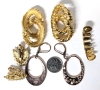 Gold and Rose Gold Tone Finds : Earrings, 7.5" Bracelet, 56" Long Necklace with Fine Gold Tone Metal Beads & Teeth Grills - 6