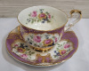 Paragon Pink & Yellow Roses Cup and Saucer , Both Ring True . No chips or cracks