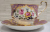 Paragon Pink & Yellow Roses Cup and Saucer , Both Ring True . No chips or cracks - 4