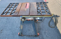 Sears Craftsman 10" Motorized Contractors Table Saw on Stand with 1 1/4hp motor . Top measures 44"&times;27" . Tested Working , blade not included