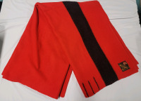 Vintage Genuine Trapper Point 4-Point Wool Blanket , Made in England . Measures 88"&times;72" . Some Stain on One Side of Blanket (middle)