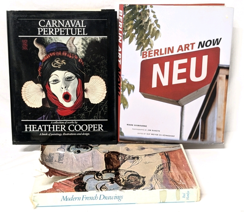 3 Hardcover Art Books | Heather Cooper: Carnaval Perpetuel, Berlin Art Now & Modern French Drawings by Paul Hamlyn