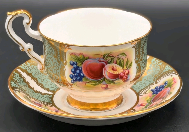 Gorgeous Vintage Paragon Orchard Fruit Tea Cup & Saucer | Both Ring True