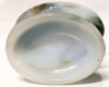 Gorgeous Vintage Signed Akro Agate Green Blue Orange White Slag Glass Lily Vase | 4.25" H - 5
