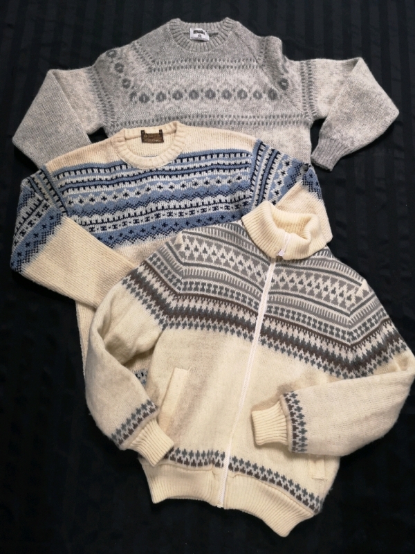 3 Sz Medium & Large Wool Sweaters