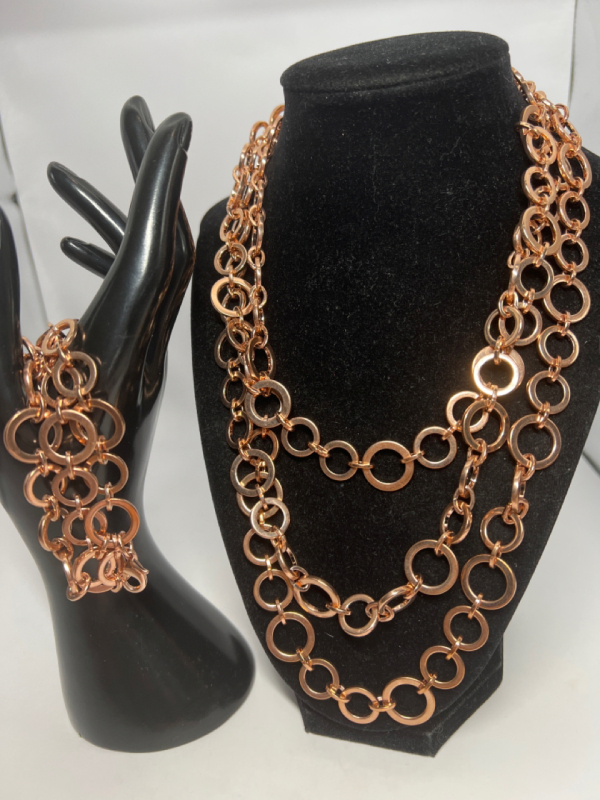 Absolute Ireland 3 strand necklace and Bracelet set.