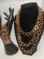 Absolute Ireland 3 strand necklace and Bracelet set.