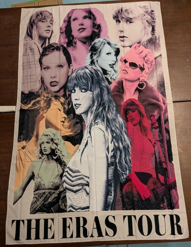 New Taylor Swift Eras Tour Cloth Wall Art. 38" by 58"