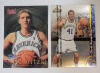 1998 - 99 NBA Basketball Topps Finest #234 & Fleer Brilliants #109 Dirk Nowitzki Rookie Trading Cards .