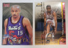 1998 - 99 NBA Basketball Topps Finest #230 & Fleer Brilliants #105 Vince Carter Rookie Trading Cards .