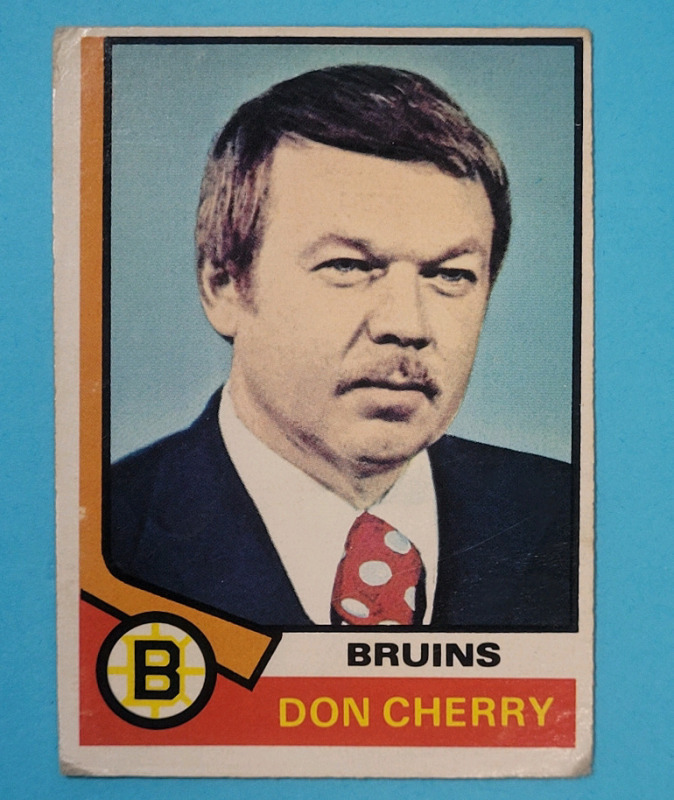 1974 - 75 O Pee Chee NHL Hockey #161 Don " Grapes " Cherry Rookie Trading Card . See Photos for Condition