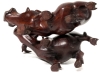 Vintage Carved Wooden Water Buffalo & Warthog Figures | 3.6" Tall ea - 6