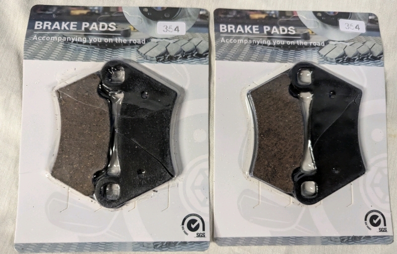 2 New Packs of "354" Motorcycle Brake Pads.