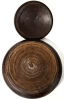 Beautiful Vintage Hand Carved Circular Lidded Trinket Box with Flower & Vines Design | 8" Diameter x 4.75" Tall - 4