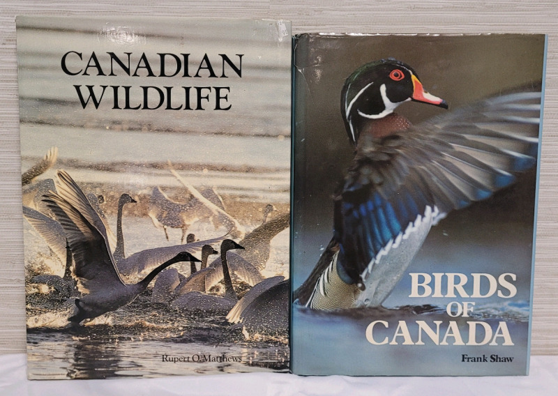 Canadian Wildlife & Birds of Canada Hardcover Books with Dustjackets .