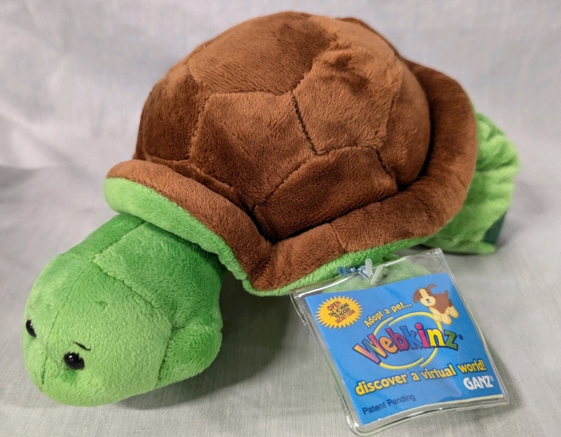 New Webkinz hm150 "Turtle" With Sealed Code.