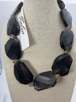 Talia Chunky Statement Glass Necklace with tags